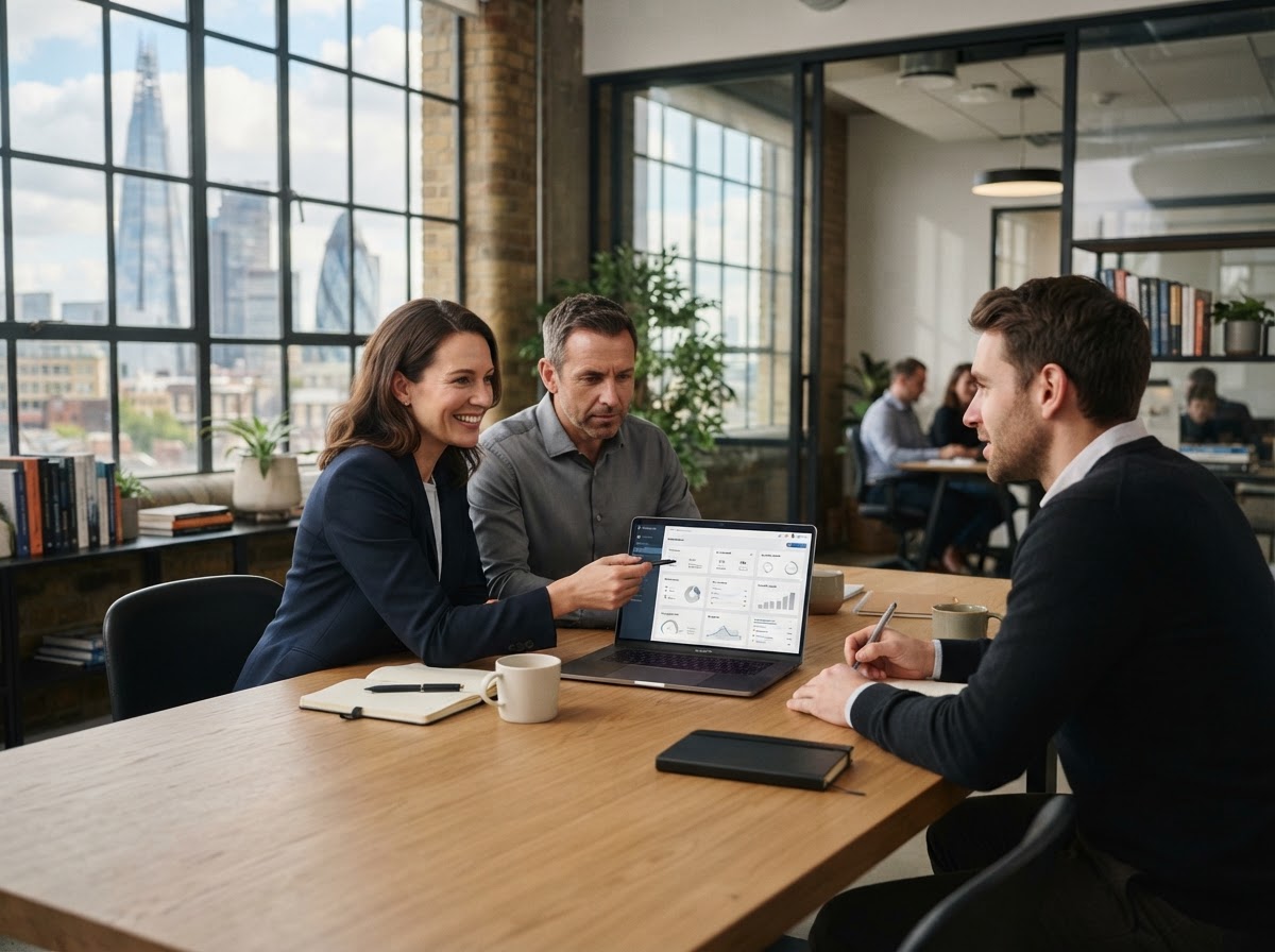 Kelviro Zaneris analysts reviewing data models within the platform